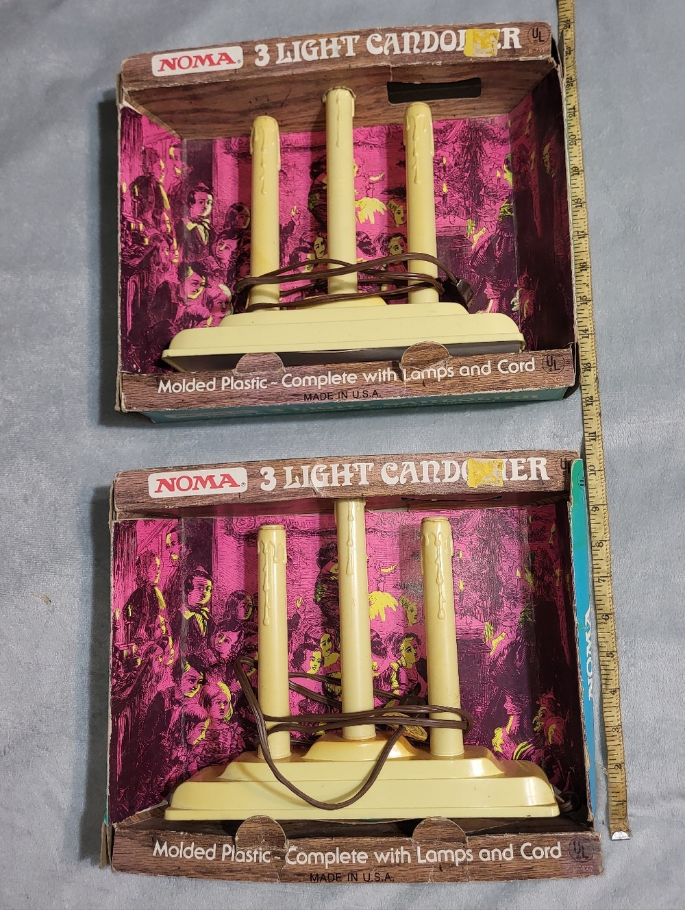 🎅 Vintage NOMA 3 Candle Christmas Lights Set Of 2 In Package Lamps Only